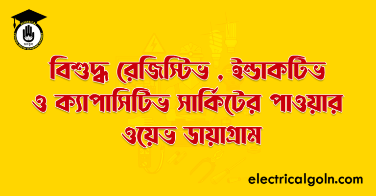 বিশুদ্ধ রেজিস্টিভ , ইন্ডাকটিভ ও ক্যাপাসিটিভ সার্কিটের পাওয়ার ওয়েভ ডায়াগ্রাম
