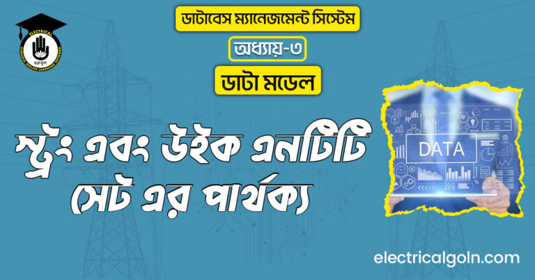 স্ট্রং এবং উইক এনটিটি সেট এর পার্থক্য